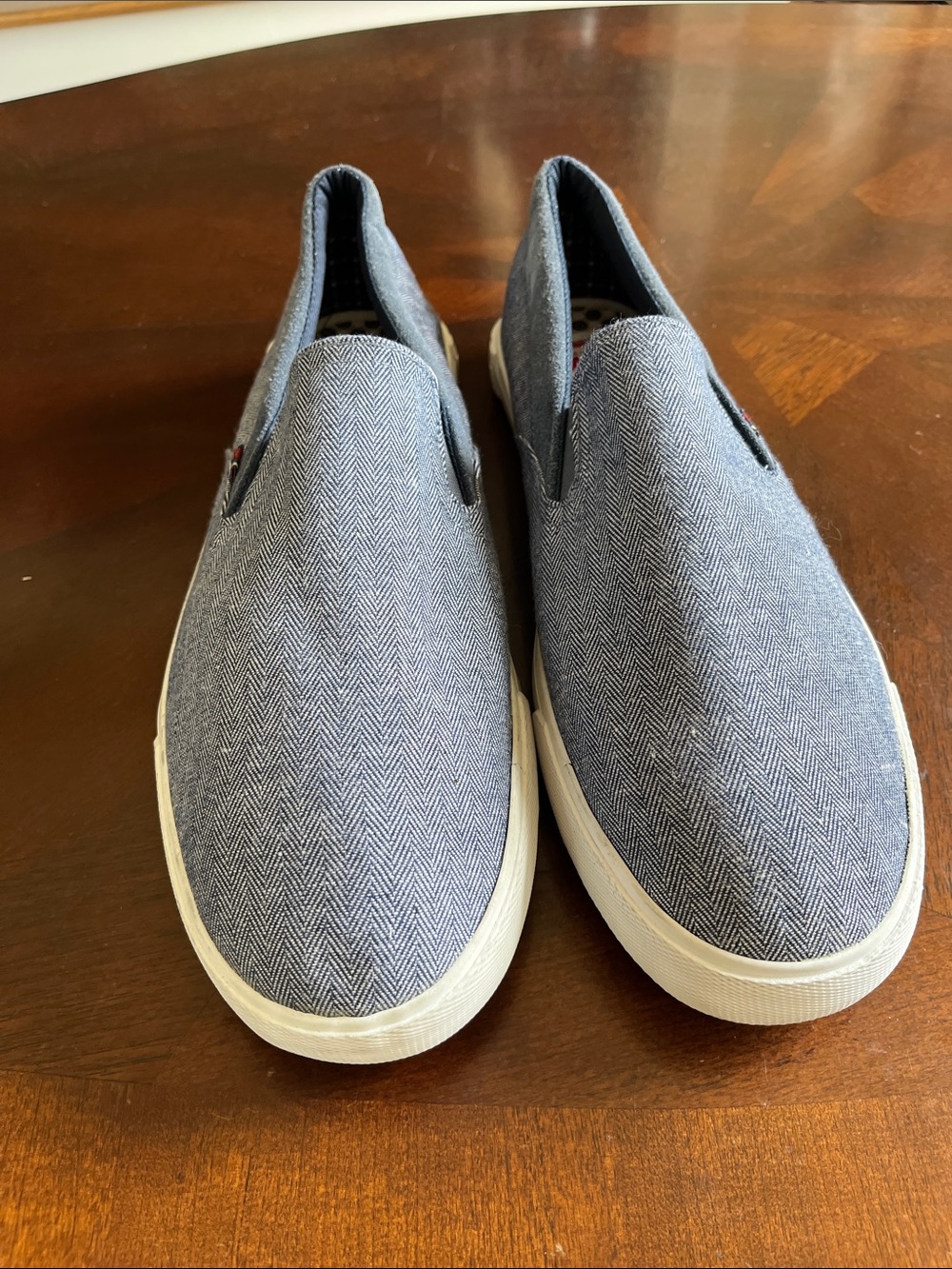 Ben Sherman Gray Herringbone Slip-On Loafers